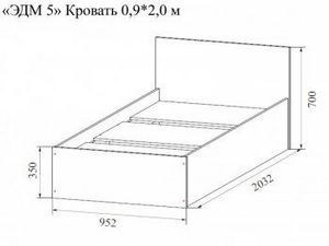 Кровать 900 Эдем-5 в Нижневартовске - niznevartovsk.ok-mebel.com | фото 3