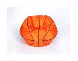 Кресло-мешок Баскетбольный мяч малый оранжево-черное в Нижневартовске - niznevartovsk.ok-mebel.com | фото 1