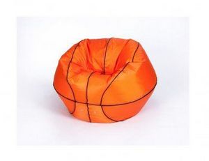 Кресло-мешок Баскетбольный мяч малый оранжево-черное в Нижневартовске - niznevartovsk.ok-mebel.com | фото 2