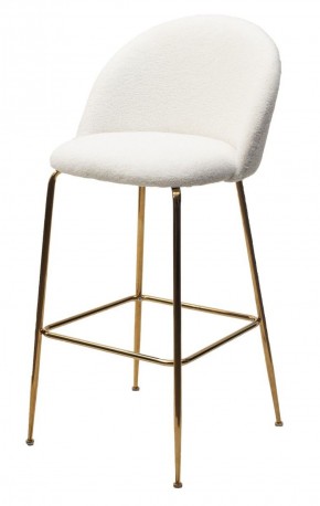 Барный стул GLADE NINI-01 Белый, teddy / золотой каркас М-City в Нижневартовске - niznevartovsk.ok-mebel.com | фото