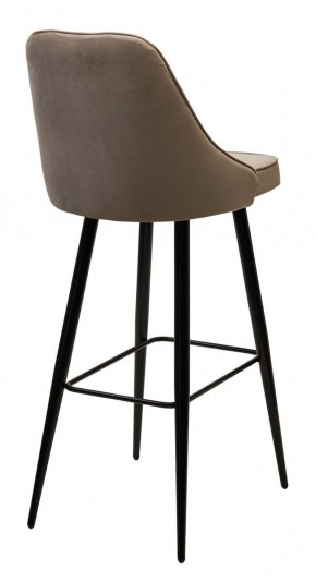 Барный стул NEPAL-BAR БЕЖЕВЫЙ #5, велюр/ черный каркас (H=78cm) М-City в Нижневартовске - niznevartovsk.ok-mebel.com | фото 3