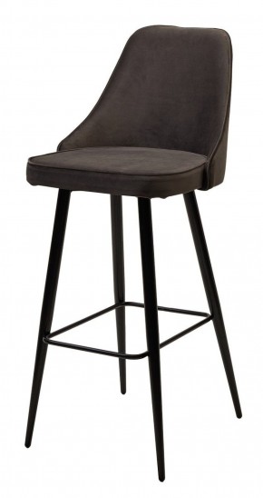Барный стул NEPAL-BAR ГРАФИТ #14, велюр/ черный каркас (H=78cm) М-City в Нижневартовске - niznevartovsk.ok-mebel.com | фото