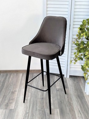 Барный стул NEPAL-BAR ГРАФИТ #14, велюр/ черный каркас (H=78cm) М-City в Нижневартовске - niznevartovsk.ok-mebel.com | фото 4
