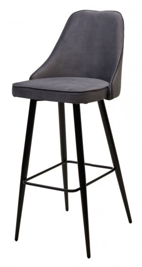 Барный стул NEPAL-BAR СЕРЫЙ #27, велюр/ черный каркас (H=78cm) М-City в Нижневартовске - niznevartovsk.ok-mebel.com | фото 1