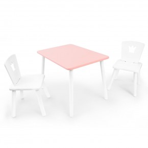 Детский комплект стол и два стула «Корона» Rolti Baby (розовый/белый, массив березы/мдф) в Нижневартовске - niznevartovsk.ok-mebel.com | фото 4