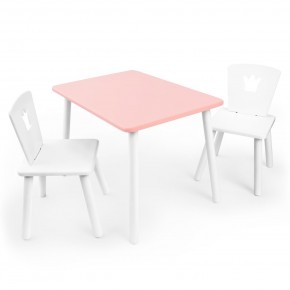 Детский комплект стол и два стула «Корона» Rolti Baby (розовый/белый, массив березы/мдф) в Нижневартовске - niznevartovsk.ok-mebel.com | фото 5