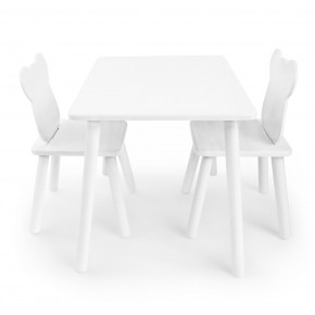 Детский комплект стол и два стула «Мишка» Rolti Baby (белый/белый, массив березы/мдф) в Нижневартовске - niznevartovsk.ok-mebel.com | фото 3