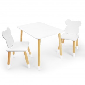 Детский комплект стол и два стула «Мишка» Rolti Baby (белый/береза, массив березы/мдф) в Нижневартовске - niznevartovsk.ok-mebel.com | фото 1