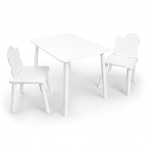 Детский комплект стол и два стула «Облачко» Rolti Baby (белый/белый, массив березы/мдф) в Нижневартовске - niznevartovsk.ok-mebel.com | фото