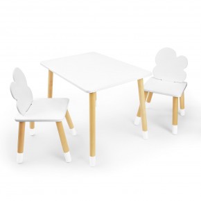 Детский комплект стол и два стула «Облачко» Rolti Baby (белый/береза, массив березы/мдф) в Нижневартовске - niznevartovsk.ok-mebel.com | фото 1