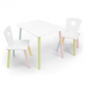 Детский комплект стол и два стула «Звезда» Rolti Baby (белый/цветной, массив березы/мдф) в Нижневартовске - niznevartovsk.ok-mebel.com | фото 1