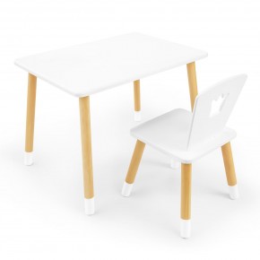 Детский комплект стол и стул «Корона» Rolti Baby (белый/береза, массив березы/мдф) в Нижневартовске - niznevartovsk.ok-mebel.com | фото