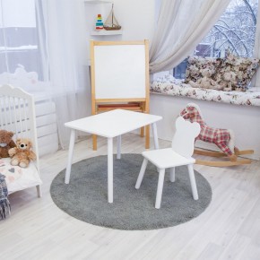 Детский комплект стол и стул «Мишка» Rolti Baby (белый/белый, массив березы/мдф) в Нижневартовске - niznevartovsk.ok-mebel.com | фото 2