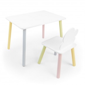 Детский комплект стол и стул «Облачко» Rolti Baby (белый/цветной, массив березы/мдф) в Нижневартовске - niznevartovsk.ok-mebel.com | фото