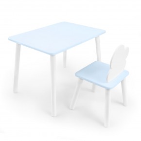 Детский комплект стол и стул «Облачко» Rolti Baby  (голубая столешница/голубое сиденье/белые ножки) в Нижневартовске - niznevartovsk.ok-mebel.com | фото