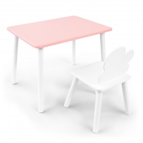 Детский комплект стол и стул «Облачко» Rolti Baby (розовый/белый, массив березы/мдф) в Нижневартовске - niznevartovsk.ok-mebel.com | фото