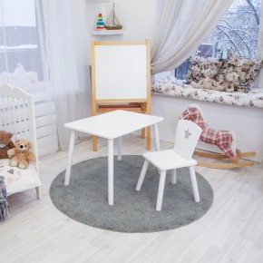 Детский комплект стол и стул «Звезда» Rolti Baby (белый/белый, массив березы/мдф) в Нижневартовске - niznevartovsk.ok-mebel.com | фото 2