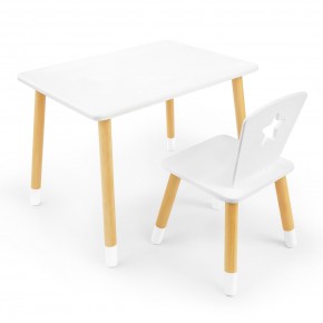 Детский комплект стол и стул «Звезда» Rolti Baby (белый/береза, массив березы/мдф) в Нижневартовске - niznevartovsk.ok-mebel.com | фото