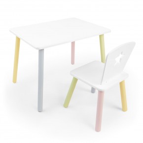 Детский комплект стол и стул «Звезда» Rolti Baby (белый/цветной, массив березы/мдф) в Нижневартовске - niznevartovsk.ok-mebel.com | фото