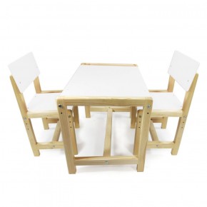 Детский растущий комплект стол и два стула  Я САМ "Лофт" (Белый, Сосна) в Нижневартовске - niznevartovsk.ok-mebel.com | фото 1