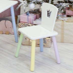 Детский стул Корона (Белый/Белый/Цветной) в Нижневартовске - niznevartovsk.ok-mebel.com | фото 1