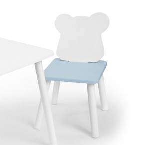 Детский стул Мишутка (Белый/Голубой/Белый) в Нижневартовске - niznevartovsk.ok-mebel.com | фото 1
