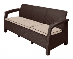 Диван Yalta Premium Sofa 3 Set (Ялта) шоколадный (+подушки под спину) в Нижневартовске - niznevartovsk.ok-mebel.com | фото 1