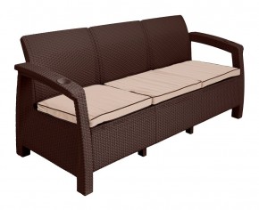 Диван Yalta Premium Sofa 3 Set (Ялта) шоколадный (+подушки под спину) в Нижневартовске - niznevartovsk.ok-mebel.com | фото 2