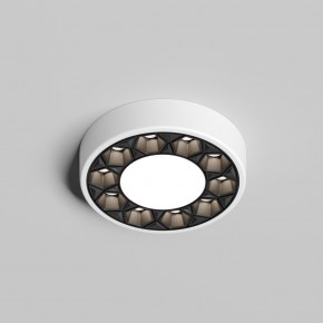 DK2440-WB Встраиваемый светильник DUAL 5+5 Вт, LED 4000K, IP 20, d90mm, белый/черный, алюминий/акрил в Нижневартовске - niznevartovsk.ok-mebel.com | фото