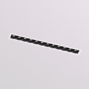 DK2532-WB Встраиваемый светильник SPACE со светодиодом под шпатлевку L240mm 220V 20W 38° 4000К IP20 белый/черный алюминий в Нижневартовске - niznevartovsk.ok-mebel.com | фото