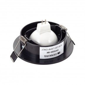 DK3020-BK Встраиваемый светильник, IP 20, 10 Вт, GU5.3, LED, черный, пластик в Нижневартовске - niznevartovsk.ok-mebel.com | фото 3
