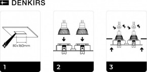 DK3022-BK Встраиваемый светильник, IP 20, 10 Вт, GU5.3, LED, черный, пластик в Нижневартовске - niznevartovsk.ok-mebel.com | фото 6