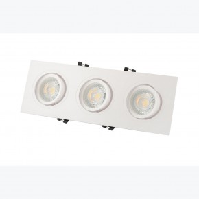 DK3023-WH Встраиваемый светильник, IP 20, 10 Вт, GU5.3, LED, белый, пластик в Нижневартовске - niznevartovsk.ok-mebel.com | фото 3