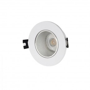 DK3061-WH+CH Встраиваемый светильник, IP 20, 10 Вт, GU5.3, LED, белый/хром, пластик в Нижневартовске - niznevartovsk.ok-mebel.com | фото