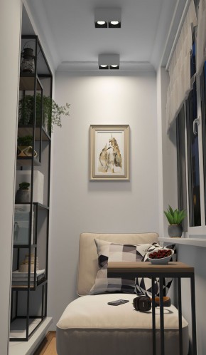 DK3085-WB+WH Светильник накладной IP 20, 10 Вт, GU5.3, LED, бело-черный/белый, пластик в Нижневартовске - niznevartovsk.ok-mebel.com | фото 2