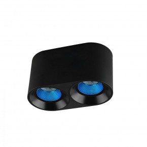 DK3096-BK+CY Светильник накладной IP 20, 10 Вт, GU5.3, LED, черный/голубой, пластик в Нижневартовске - niznevartovsk.ok-mebel.com | фото