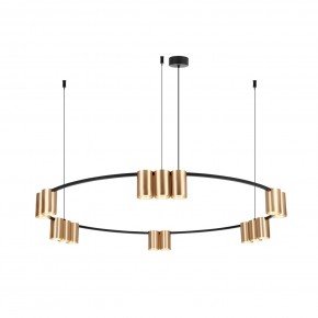 DK4067-BK+SG Подвесной светильник ORBIT, IP20, 15xGU10 LED, до 15 Вт, черный + сатинированное золото, алюминий в Нижневартовске - niznevartovsk.ok-mebel.com | фото 3