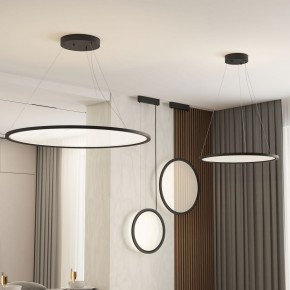 DK6616-BK Подвесной горизонтальный светильник Veil со светодиодом H900 d600 220V 48W 3000-6000K IP20 черный алюминий в Нижневартовске - niznevartovsk.ok-mebel.com | фото 5