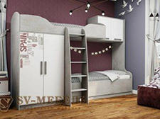 Кровать двухъярусная Грей в Нижневартовске - niznevartovsk.ok-mebel.com | фото 1
