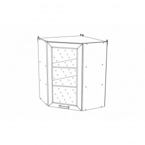 КГ "Агава" ВВУС550 Шкаф навесной угловой h 900 Лиственница темная в Нижневартовске - niznevartovsk.ok-mebel.com | фото