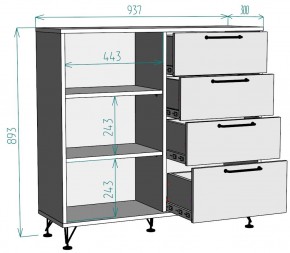 Комод Лофт K100 в Нижневартовске - niznevartovsk.ok-mebel.com | фото 2