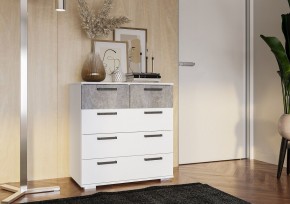 Комод Стандарт-5 NEW (белый/цемент светлый) в Нижневартовске - niznevartovsk.ok-mebel.com | фото 3