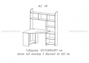 Компьютерный стол №19 (Анкор темный) в Нижневартовске - niznevartovsk.ok-mebel.com | фото 3