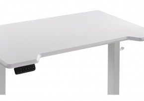 Компьютерный стол Маркос с механизмом подъема 120х75х75 белый / шагрень белая в Нижневартовске - niznevartovsk.ok-mebel.com | фото 6