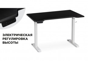 Компьютерный стол Маркос с механизмом подъема 120х75х75 черная шагрень / белый в Нижневартовске - niznevartovsk.ok-mebel.com | фото