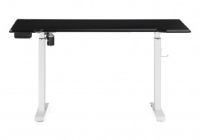 Компьютерный стол Маркос с механизмом подъема 140х80х75 черная шагрень / белый в Нижневартовске - niznevartovsk.ok-mebel.com | фото 3