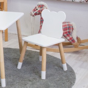 Комплект детской мебели стол и два стула Мишутка (Белый/Белый/Береза) в Нижневартовске - niznevartovsk.ok-mebel.com | фото 2
