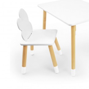 Комплект детской мебели стол и два стула Облачко (Белый/Белый/Береза) в Нижневартовске - niznevartovsk.ok-mebel.com | фото 2