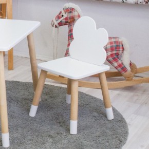 Комплект детской мебели стол и два стула Облачко (Белый/Белый/Береза) в Нижневартовске - niznevartovsk.ok-mebel.com | фото 3