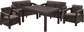 Комплект мебели Корфу Фиеста (Corfu fiesta set) коричневый в Нижневартовске - niznevartovsk.ok-mebel.com | фото